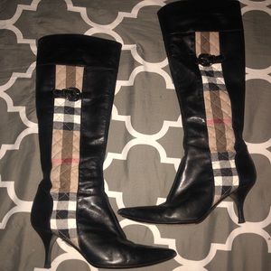 Burberry women's over the knee high heel boots.